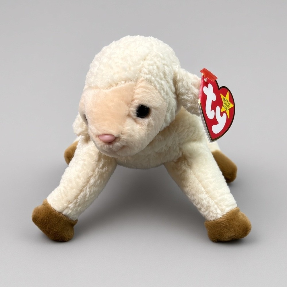 Ty Beanie Baby White Lamb 1999 Vintage With Tags Used Ewey Fleece Style
